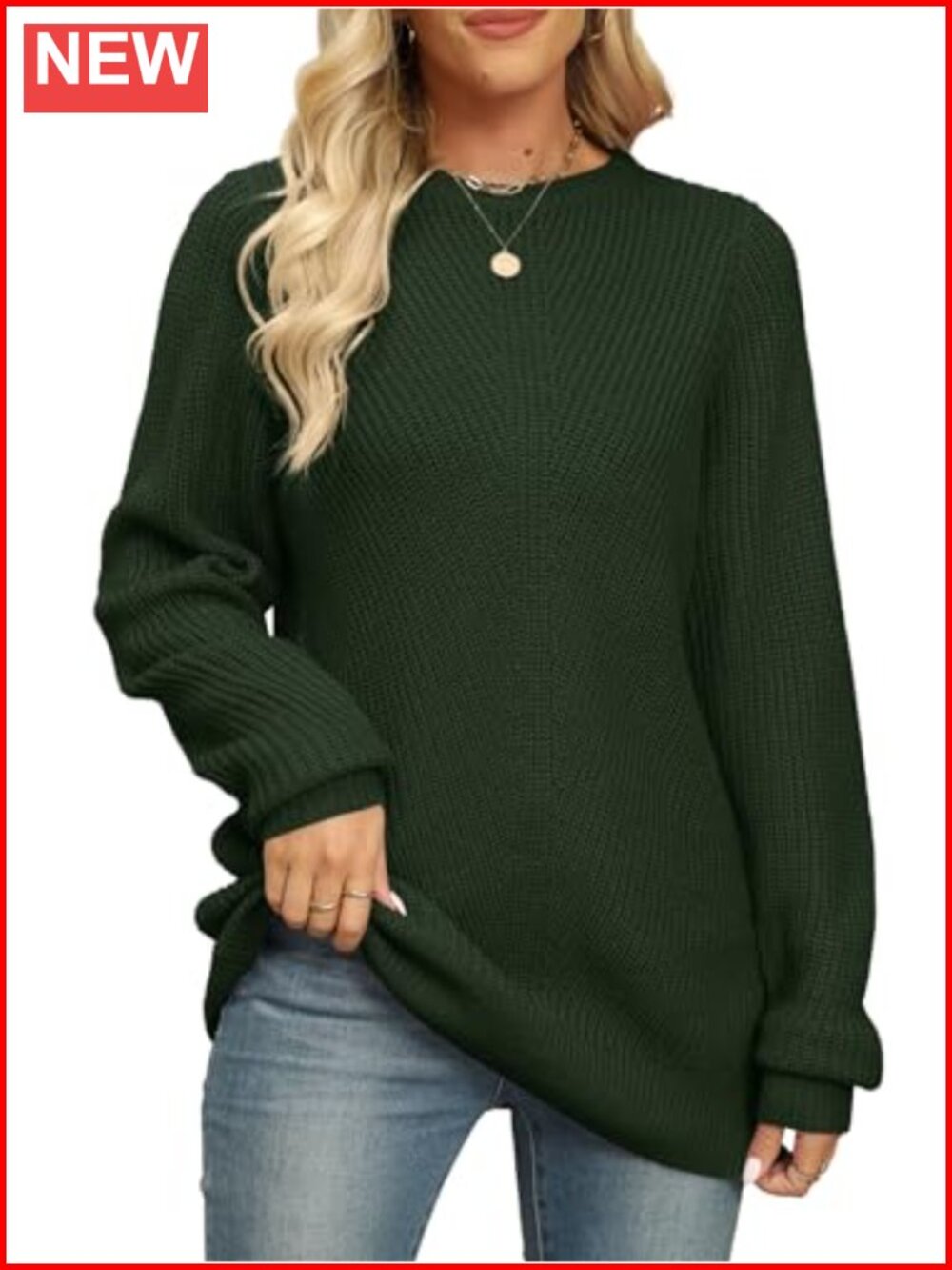 Plus Size Chunky Cable Knit Pullover Sweater Crew Neck Tunic Fall Winter